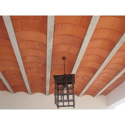 Smooth red curved ceramic vault 50 cm