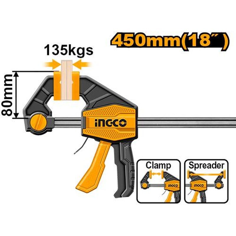 INGCO 80X450 single-hand clamp