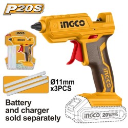 Pistola de cola INGCO  termofusible 20 V
