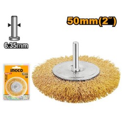 INGCO flat brush made of brass-plated steel, 50 mm