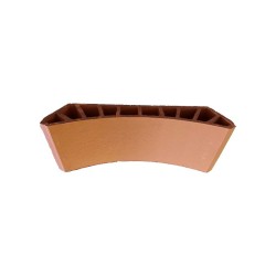 Bovedilla curva roja lisa 60cm