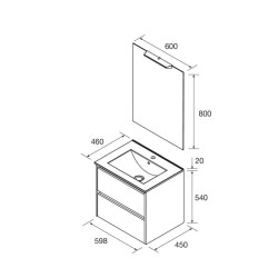 Bathroom furniture set NOJA 60