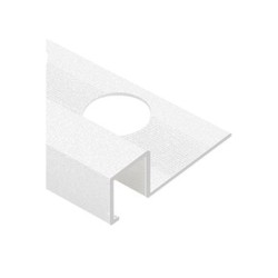 Listelo aluminio blanco rústico 10x12