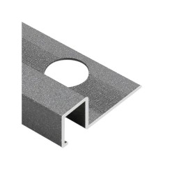 Listelo de aluminio texturizado antracita