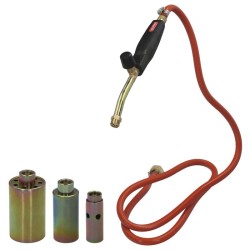 3-nozzle blowtorch with lever and tube