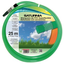 Reinforced green 25m hose with accessories
