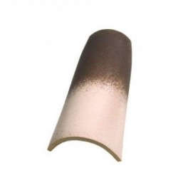 Curved flamed straw roof tile